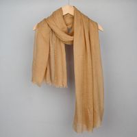 Women's Basic Solid Color Cotton And Linen Scarf sku image 6