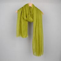 Women's Basic Solid Color Cotton And Linen Scarf sku image 24
