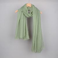 Women's Basic Solid Color Cotton And Linen Scarf sku image 25
