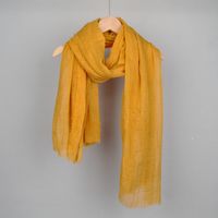 Women's Basic Solid Color Cotton And Linen Scarf sku image 29