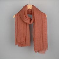 Women's Basic Solid Color Cotton And Linen Scarf sku image 32