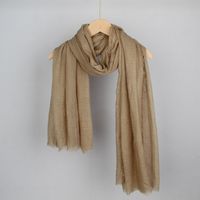 Women's Basic Solid Color Cotton And Linen Scarf sku image 37