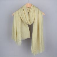 Women's Basic Solid Color Cotton And Linen Scarf sku image 36