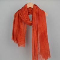 Women's Basic Solid Color Cotton And Linen Scarf sku image 30