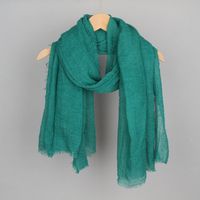 Women's Basic Solid Color Cotton And Linen Scarf sku image 31