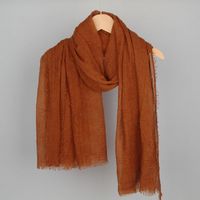 Women's Basic Solid Color Cotton And Linen Scarf sku image 35