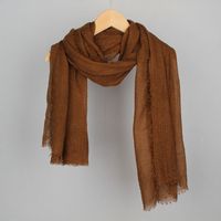 Women's Basic Solid Color Cotton And Linen Scarf sku image 39