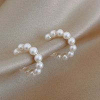1 Pair Casual Pearl Beaded Plating Alloy Ear Clips main image 5