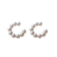 1 Pair Casual Pearl Beaded Plating Alloy Ear Clips main image 4