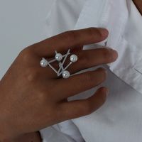 Einfacher Stil Irregulär Perle Titan Stahl Überzug Inlay Künstliche Perlen Ringe Armbänder sku image 1