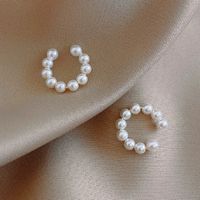 1 Paar Lässig Perle Perlen Überzug Legierung Ohrclips main image 2