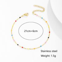 Simple Style Solid Color Stainless Steel Women's Anklet main image 4