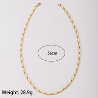 Hip-hop Solid Color Stainless Steel Titanium Steel Plating Necklace main image 4
