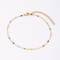 Simple Style Solid Color Stainless Steel Women's Anklet main image 3