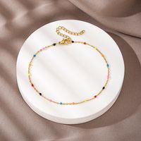 Simple Style Solid Color Stainless Steel Women's Anklet main image 2