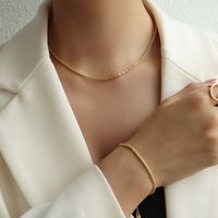 Simple Style Solid Color Titanium Steel Bracelets Necklace main image 1
