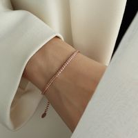Simple Style Solid Color Titanium Steel Bracelets Necklace sku image 3