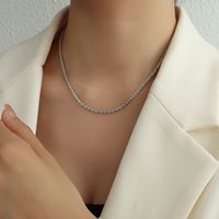 Simple Style Solid Color Titanium Steel Bracelets Necklace sku image 4