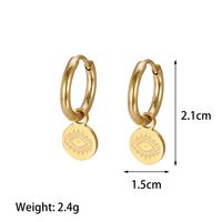 1 Pair Simple Style Solid Color Plating Stainless Steel Gold Plated Earrings main image 5