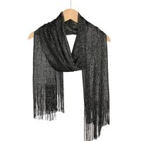 Women's Simple Style Solid Color Polyester Tassel Scarf main image 5