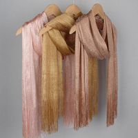 Women's Simple Style Solid Color Polyester Tassel Scarf main image 1