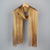 Women's Simple Style Solid Color Polyester Tassel Scarf sku image 7