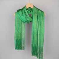 Women's Simple Style Solid Color Polyester Tassel Scarf sku image 4