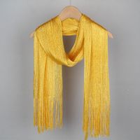 Women's Simple Style Solid Color Polyester Tassel Scarf sku image 3