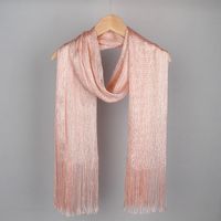 Women's Simple Style Solid Color Polyester Tassel Scarf sku image 8