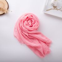 Women's Elegant Lady Simple Style Solid Color Cotton And Linen Scarf sku image 18
