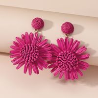 1 Pair Vacation Sweet Flower Polyester Drop Earrings main image 4