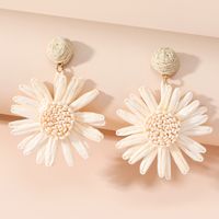 1 Pair Vacation Sweet Flower Polyester Drop Earrings sku image 8