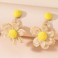 1 Pair Vacation Sweet Flower Polyester Drop Earrings sku image 7