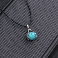 Streetwear Geometric Owl Stainless Steel Natural Stone Plating Men's Pendant Necklace sku image 6