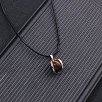 Streetwear Geometric Owl Stainless Steel Natural Stone Plating Men's Pendant Necklace sku image 7