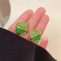 Joyería Al Por Mayor 1 Par Elegante Geométrico Cuadrado Nudo De Lazo Aleación Aretes sku image 13