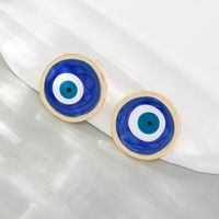 1 Pair Cool Style Devil's Eye Enamel Alloy Ear Studs main image 6