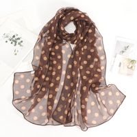 Women's Elegant Basic Simple Style Polka Dots Georgette Printing Silk Scarf sku image 7