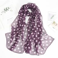 Women's Elegant Basic Simple Style Polka Dots Georgette Printing Silk Scarf sku image 6