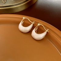 1 Pair Simple Style Heart Shape Inlay Copper Rhinestones Pearl Earrings sku image 43