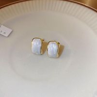 1 Pair Simple Style Heart Shape Inlay Copper Rhinestones Pearl Earrings sku image 3