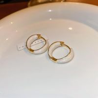 1 Pair Simple Style Heart Shape Inlay Copper Rhinestones Pearl Earrings sku image 39