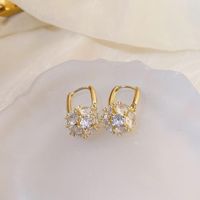 1 Pair Simple Style Heart Shape Inlay Copper Rhinestones Pearl Earrings sku image 56