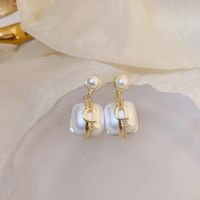 1 Pair Simple Style Heart Shape Inlay Copper Rhinestones Pearl Earrings sku image 50
