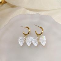 1 Pair Simple Style Heart Shape Inlay Copper Rhinestones Pearl Earrings sku image 9