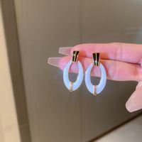 1 Pair Simple Style Heart Shape Inlay Copper Rhinestones Pearl Earrings sku image 27