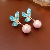 1 Pair Classical Lady Cross Enamel Plating Inlay Copper Ear Studs sku image 238