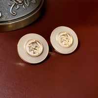 1 Pair Classical Lady Cross Enamel Plating Inlay Copper Ear Studs sku image 257