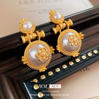 1 Pair Classical Lady Cross Enamel Plating Inlay Copper Ear Studs sku image 278