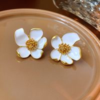 1 Pair Classical Lady Cross Enamel Plating Inlay Copper Ear Studs sku image 276